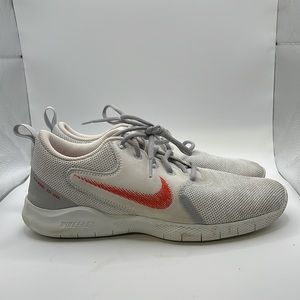 Nike Flex Athletic Running Shoes Sneakers White Gray Red Mens Size 9